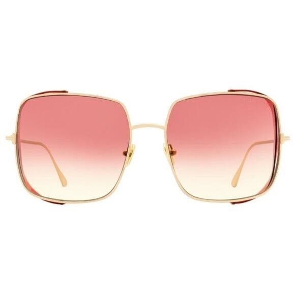 💯 Original Tom Ford Square Sunglasses TF901 Toby-02 28T Gold 60mm FT0901 - Picture 2 of 12